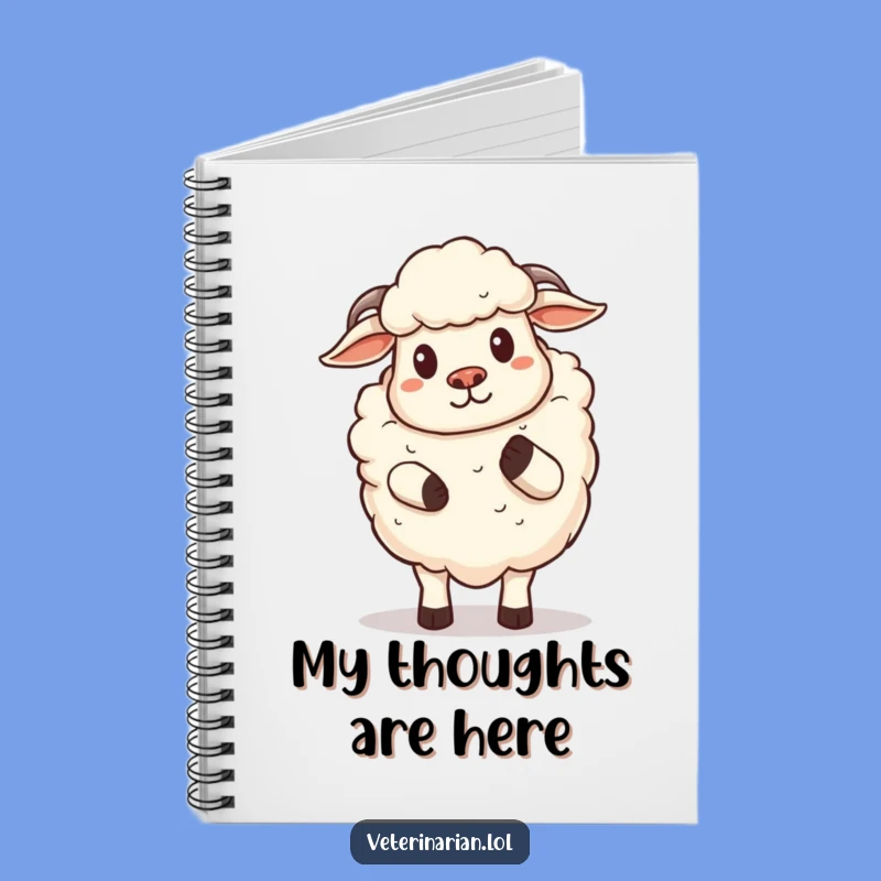 Funny Sheep Notebook: Proud Cartoon Sheep Comforting Pat Journal, Useful Funny Gift