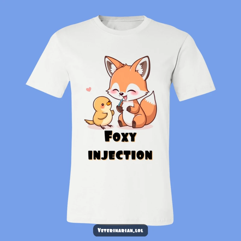 Funny Fox & Bird Shot T-Shirt - Giggles & Quills Tee