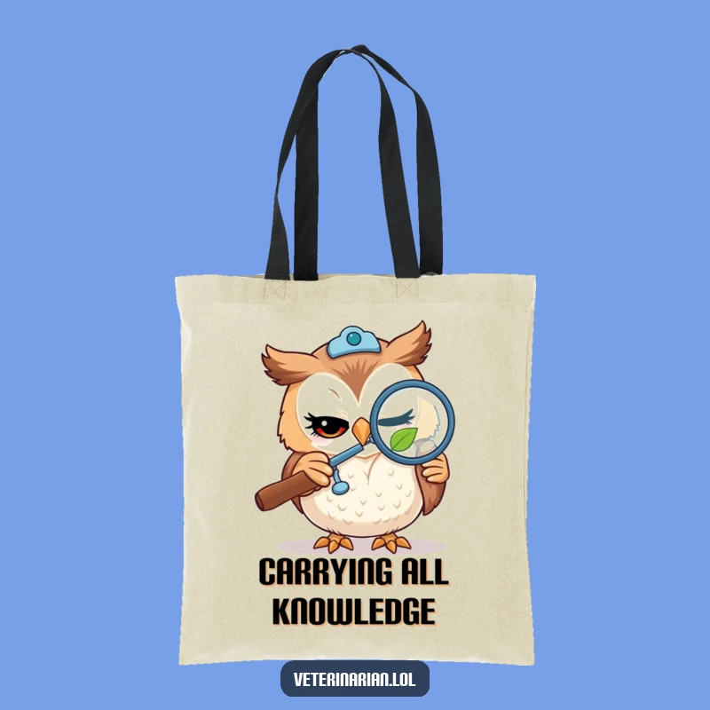 Funny Owl Vet Tote Bag - Carry Curiosity & Tiny Discoveries!