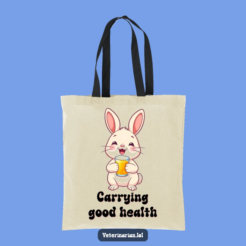 Funny Bunny Nurse Shot Tote Bag - Proud Rabbit Carryall