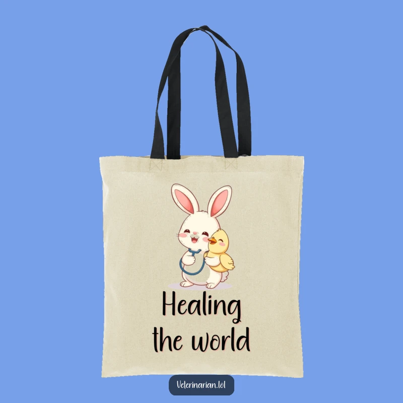 Funny Bunny Vet Tote Bag: Carry Your Essentials with Animal-Loving Charm