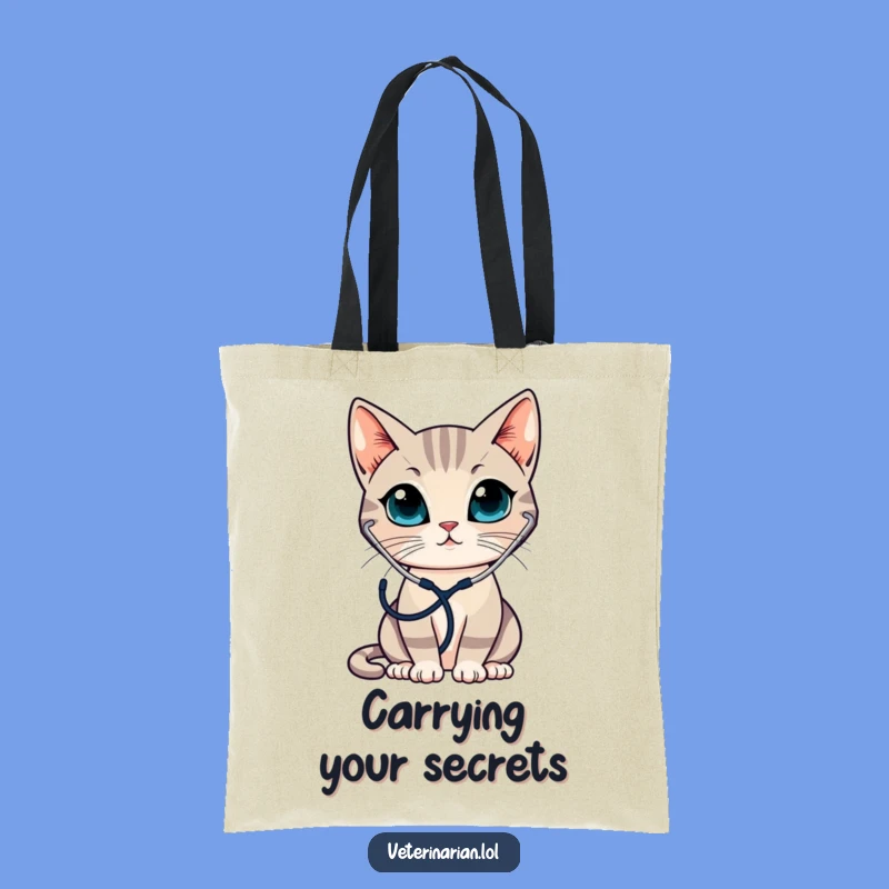 Funny Cat Physician Tote Bag - Carry Your Cures Gift